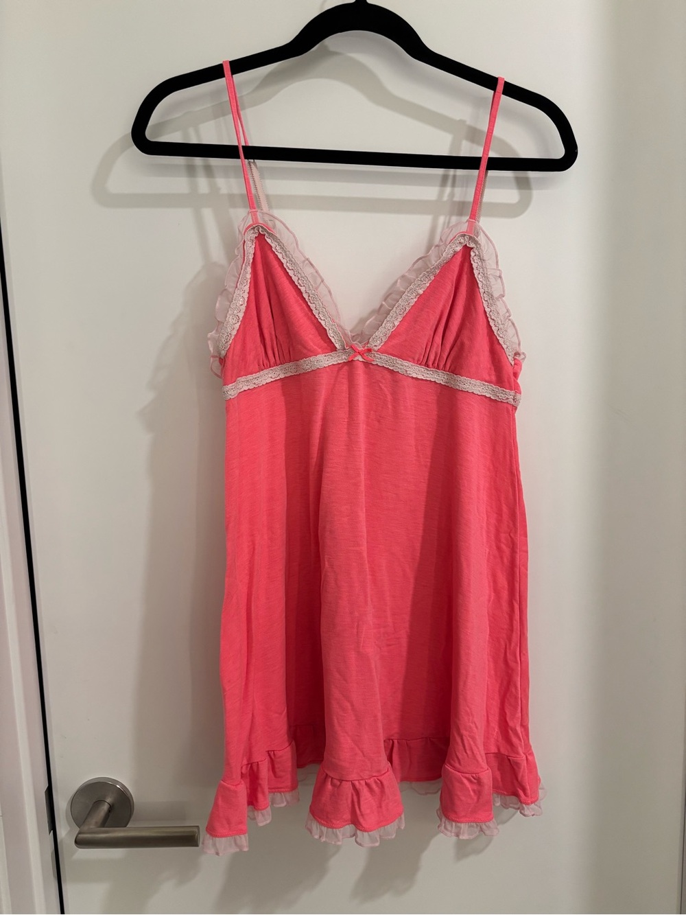 Victoria’s Secret Pink Lace-Trim Chemise Nightdress Slip